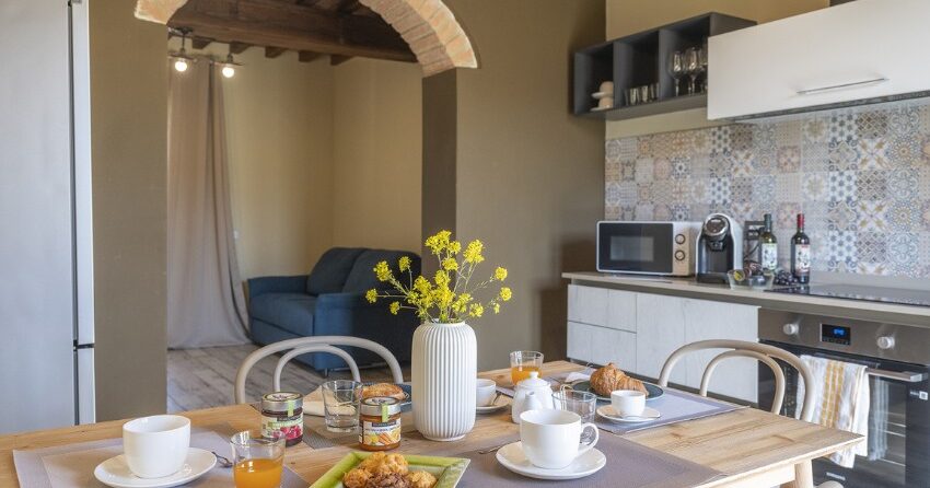 Villa Ginestra, dependancen. Kjøkken (leilighet 2)