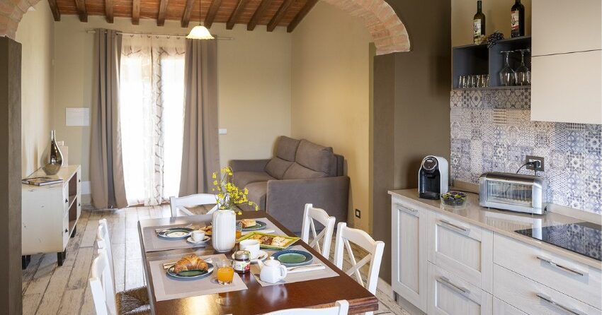 Villa Ginestra, dependancen. Kjøkken (leilighet 3)